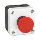 Emergency Stop 1-Hole Push Button Box White Release After Rotation